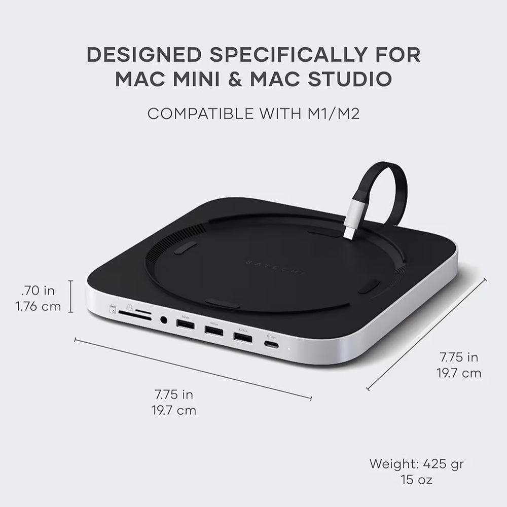 Silver USB-C Hub for Mac Mini - Picture 5 of 12